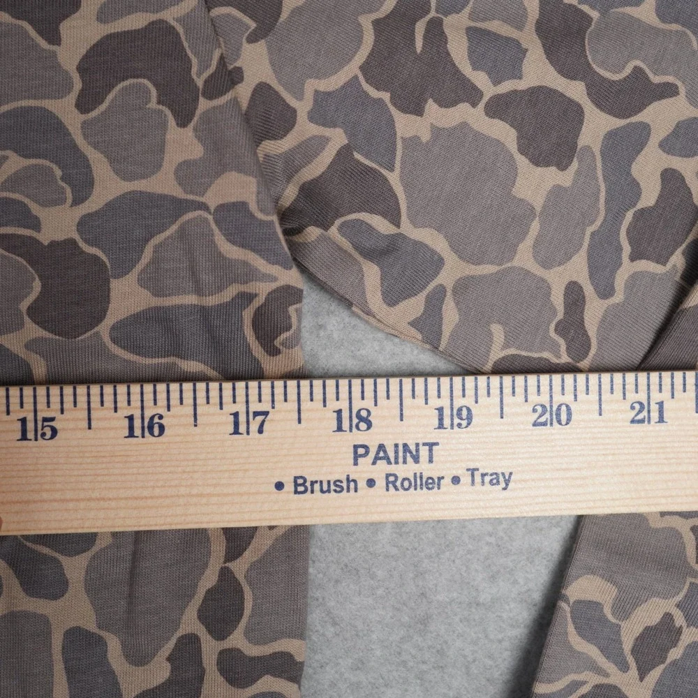 Carhartt T-Shirt Kids L 14/16 Grey Duck Camo Long-Sleeve Graphic CA6752T Logo